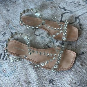 Jeffery Campbell diamond studded sandals